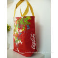 Red Cola Oxford Fabric Carrier Bags, Eco Friendly Shoppng Bag With Nylon Handle